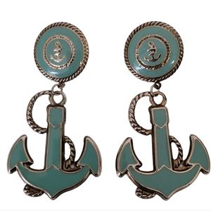 Anchor dangle earrings Vintage